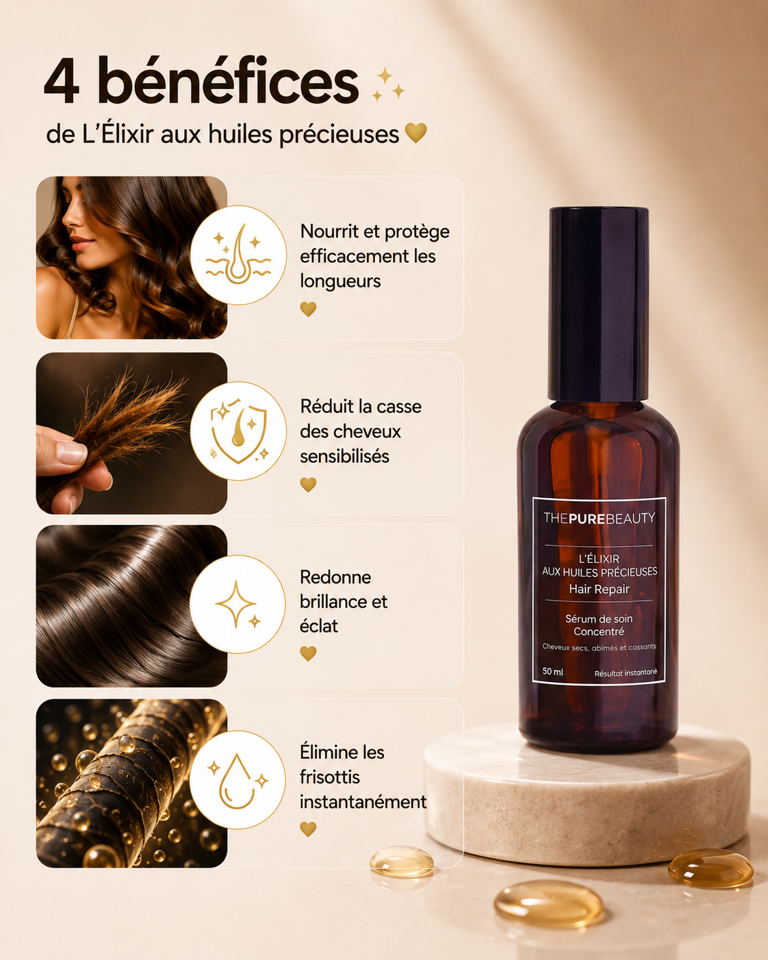 Elixir with precious oils - Hair repair
